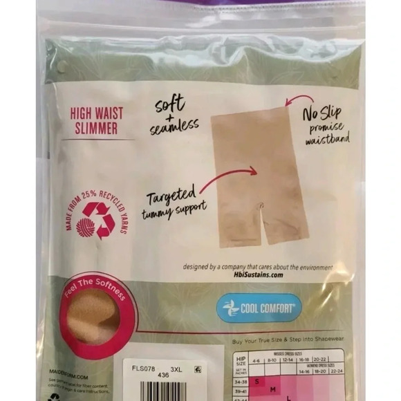 Maidenform 3XL Flexees Women's High Waist Thigh Slimmer, Cool Comfort. New - Picture 2 of 7
